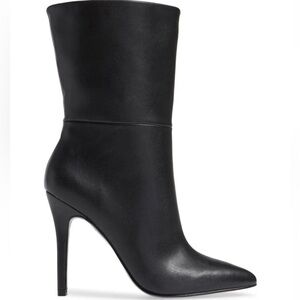 Charles By Charles David Palisades Black Mid Calf Heeled Boots 8 NWOB